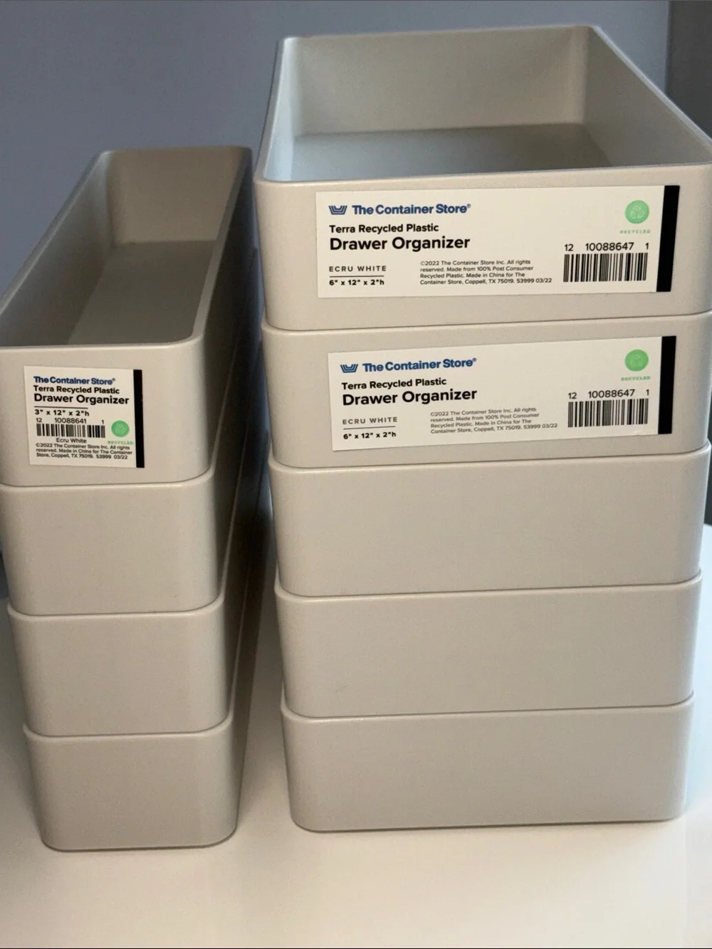The Container Store Terra Recycled Drawer Organizers - 9 Total